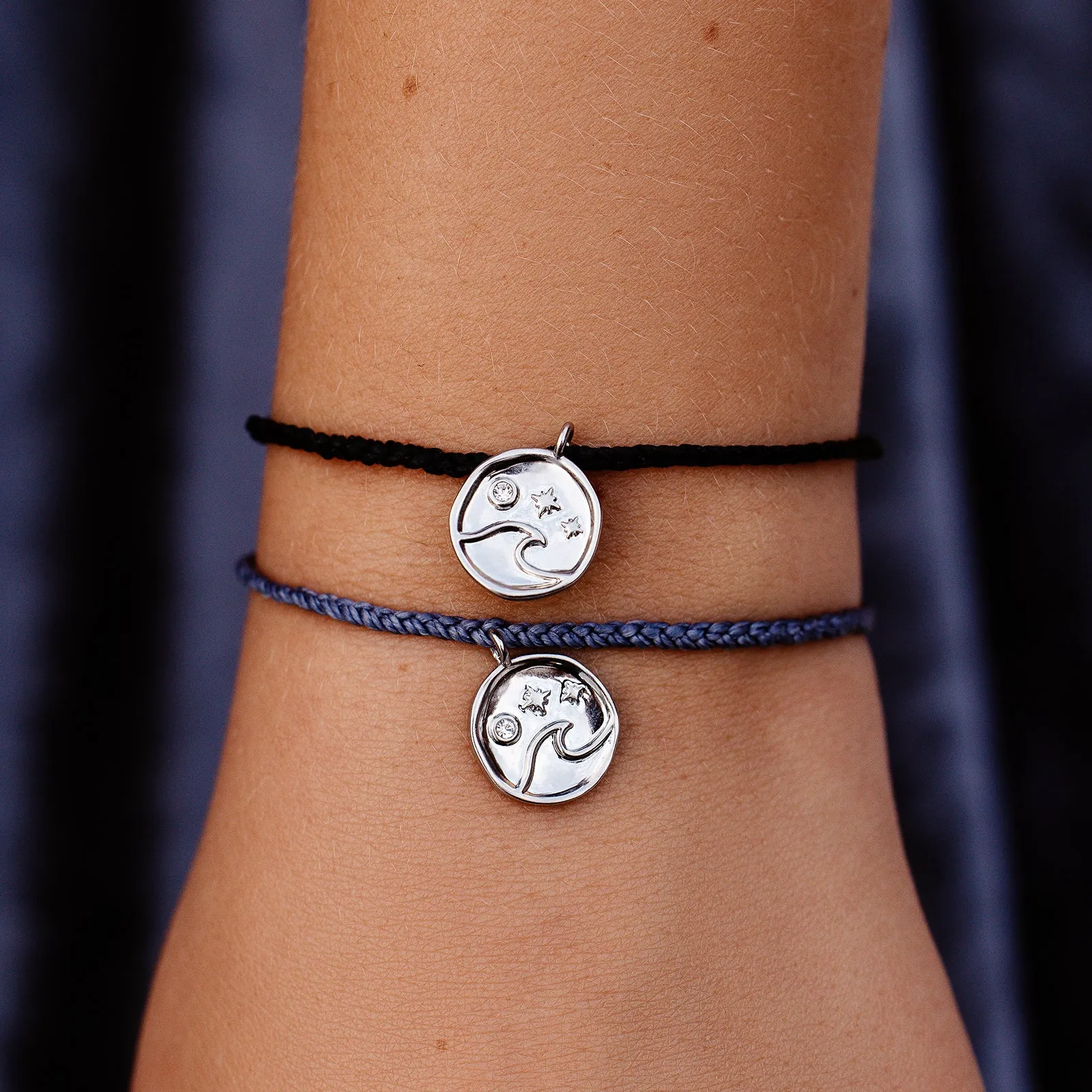 Crystal Wave Coin Bracelet