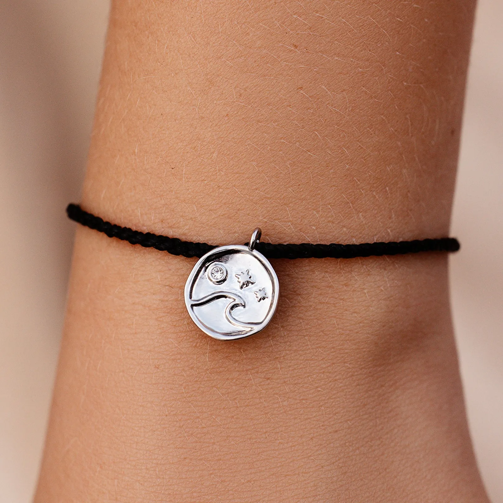 Crystal Wave Coin Bracelet