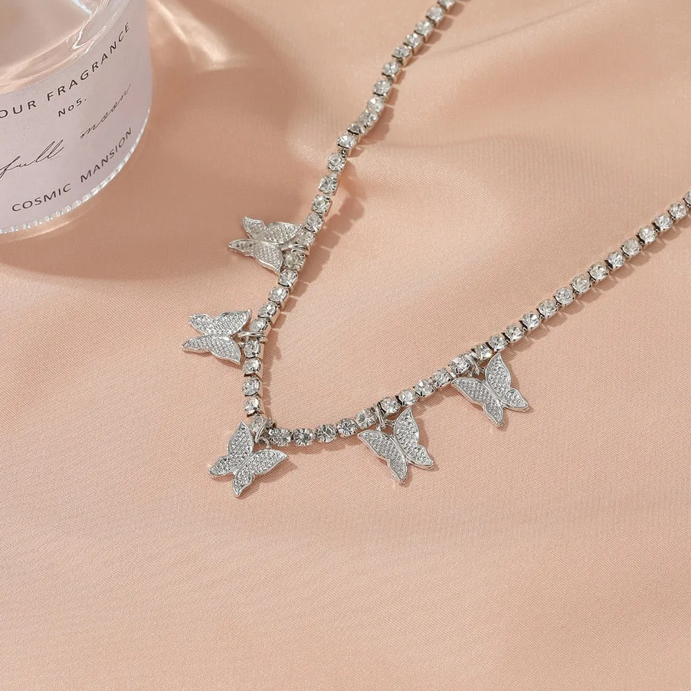Cute Small Butterfly Charm Anklet Foot Jewelry for Women