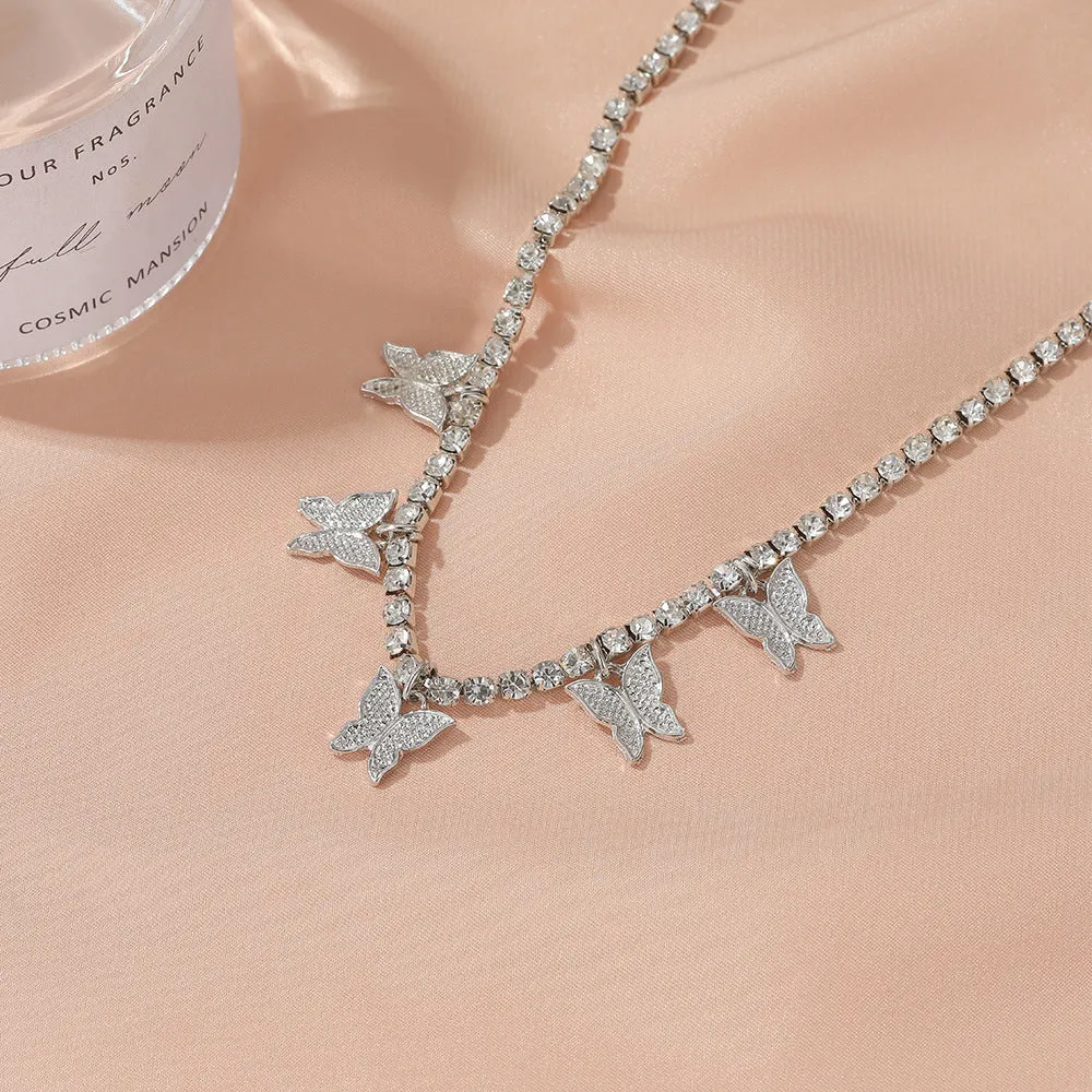Cute Small Butterfly Charm Anklet Foot Jewelry for Women