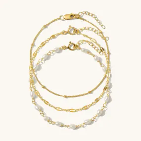 Dainty Bracelet Chain Set