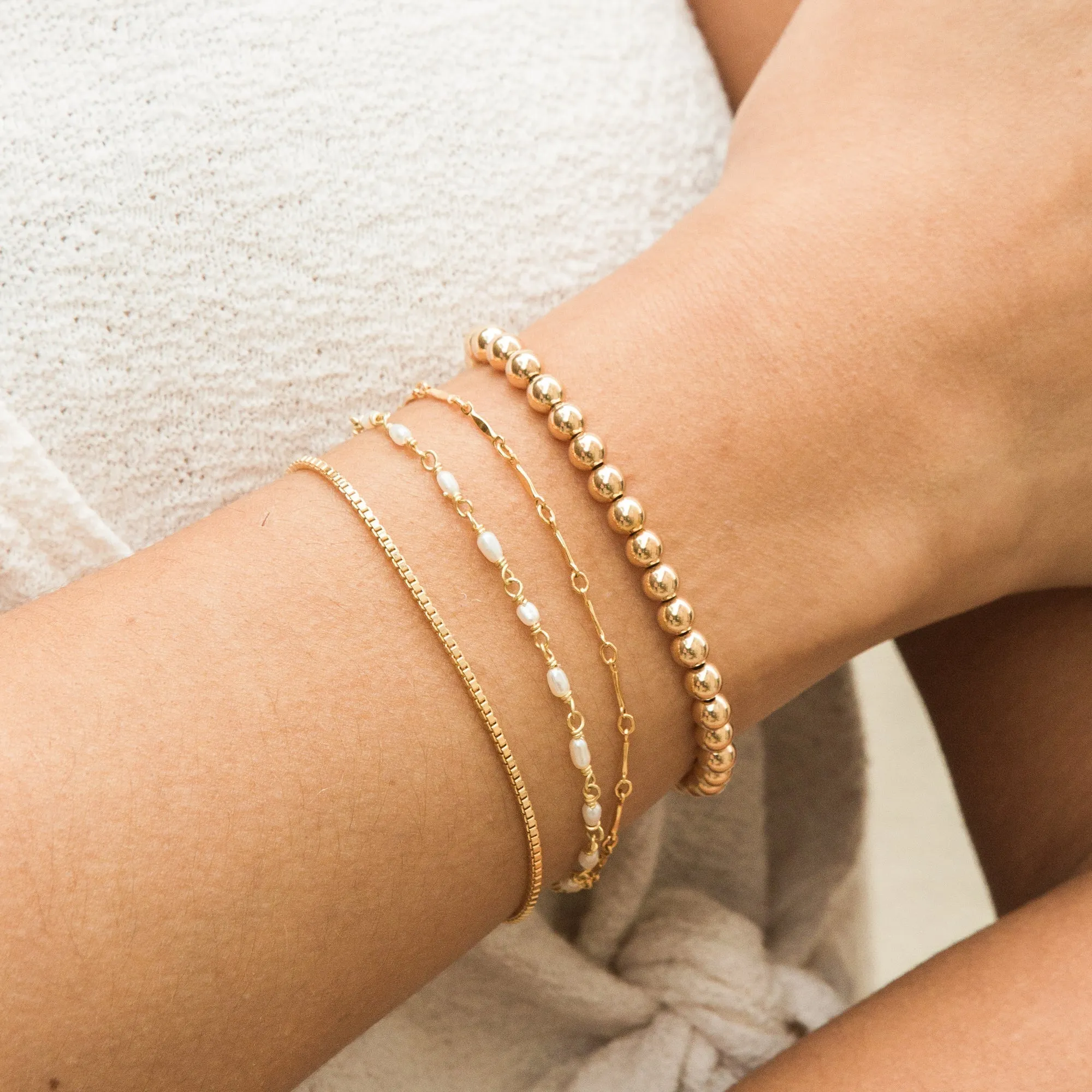 Dainty Bracelet Chain Set