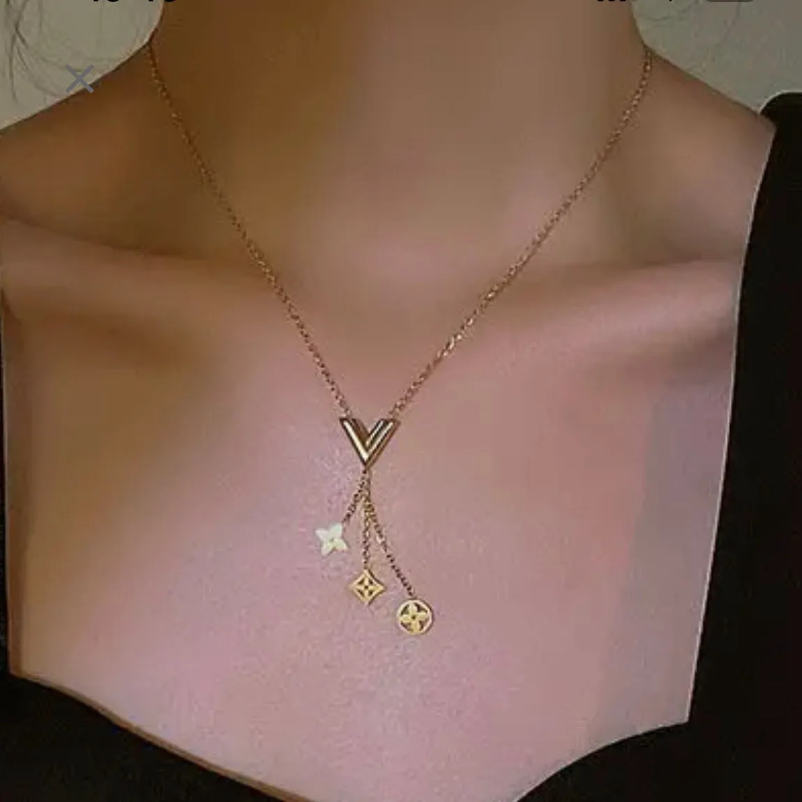 Designer Inspired Clover Necklace - Gold