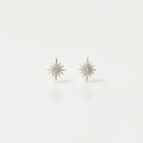 Diamond Starburst Stud Earring