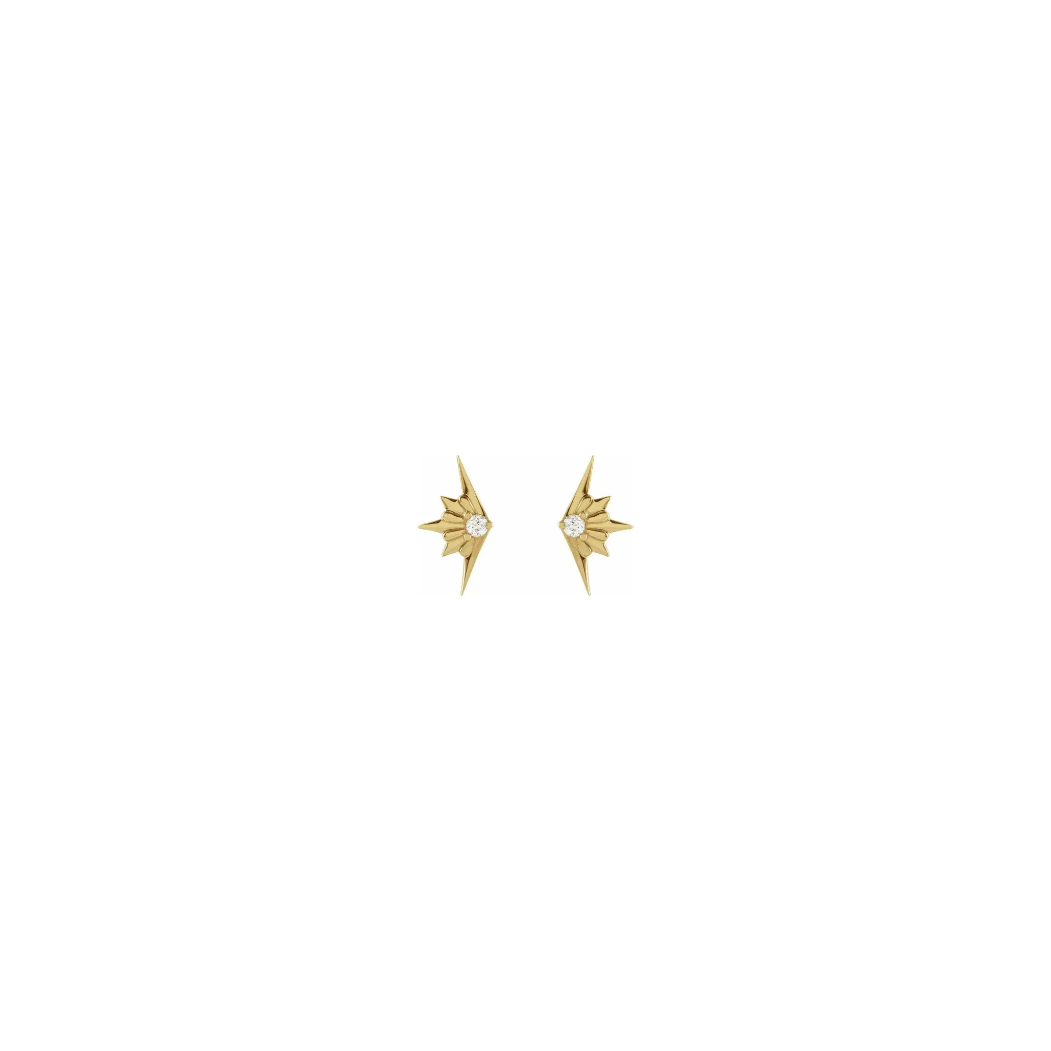 Diamond Starburst Stud Earrings