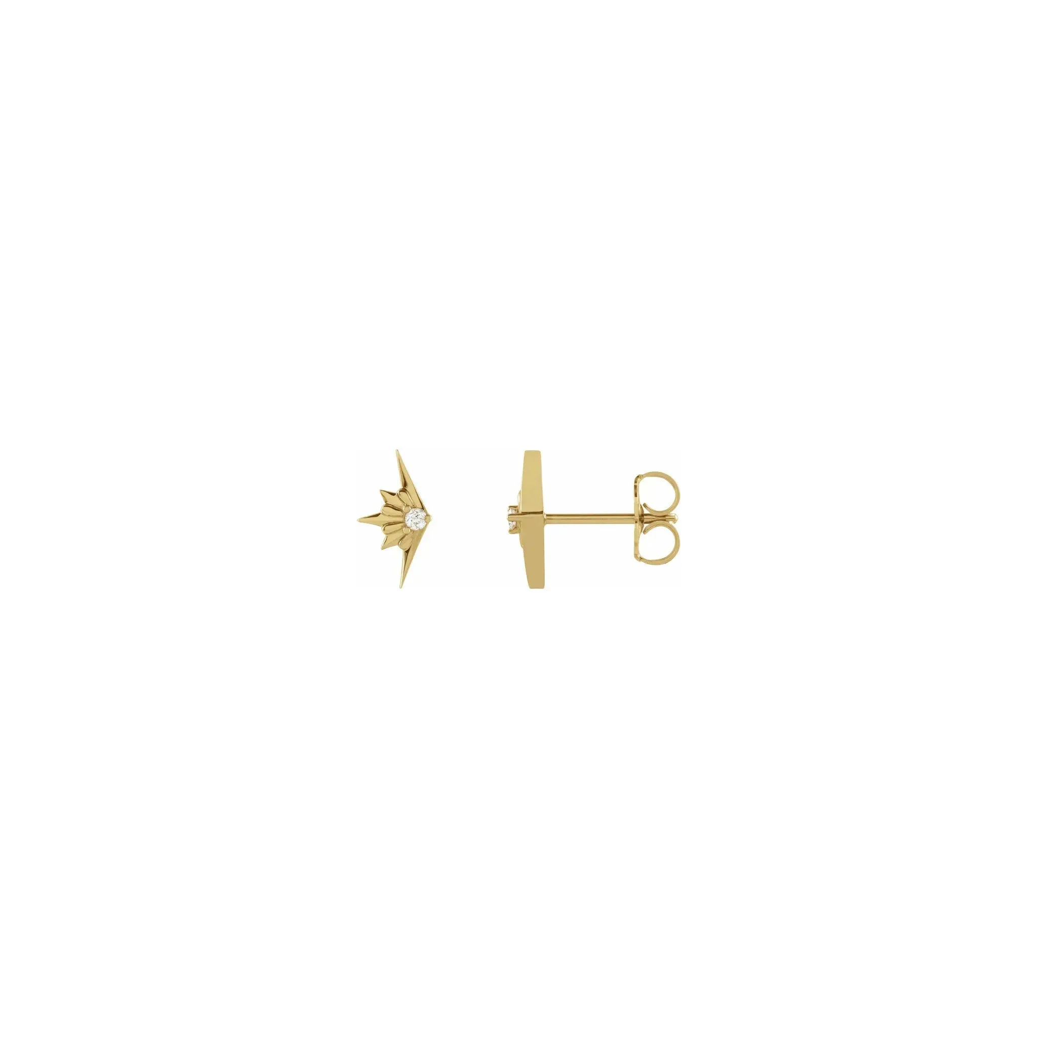 Diamond Starburst Stud Earrings