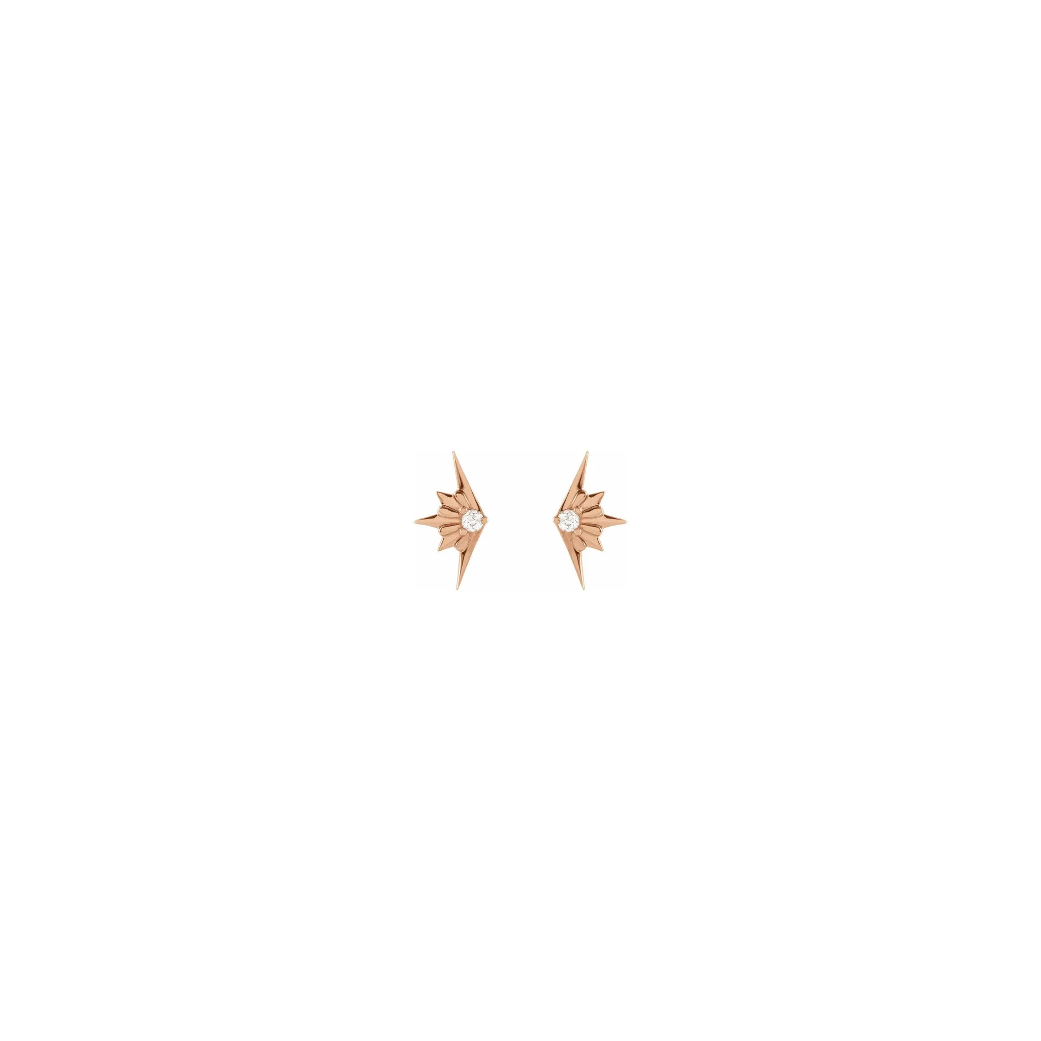 Diamond Starburst Stud Earrings