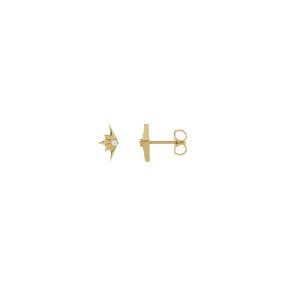 Diamond Starburst Stud Earrings