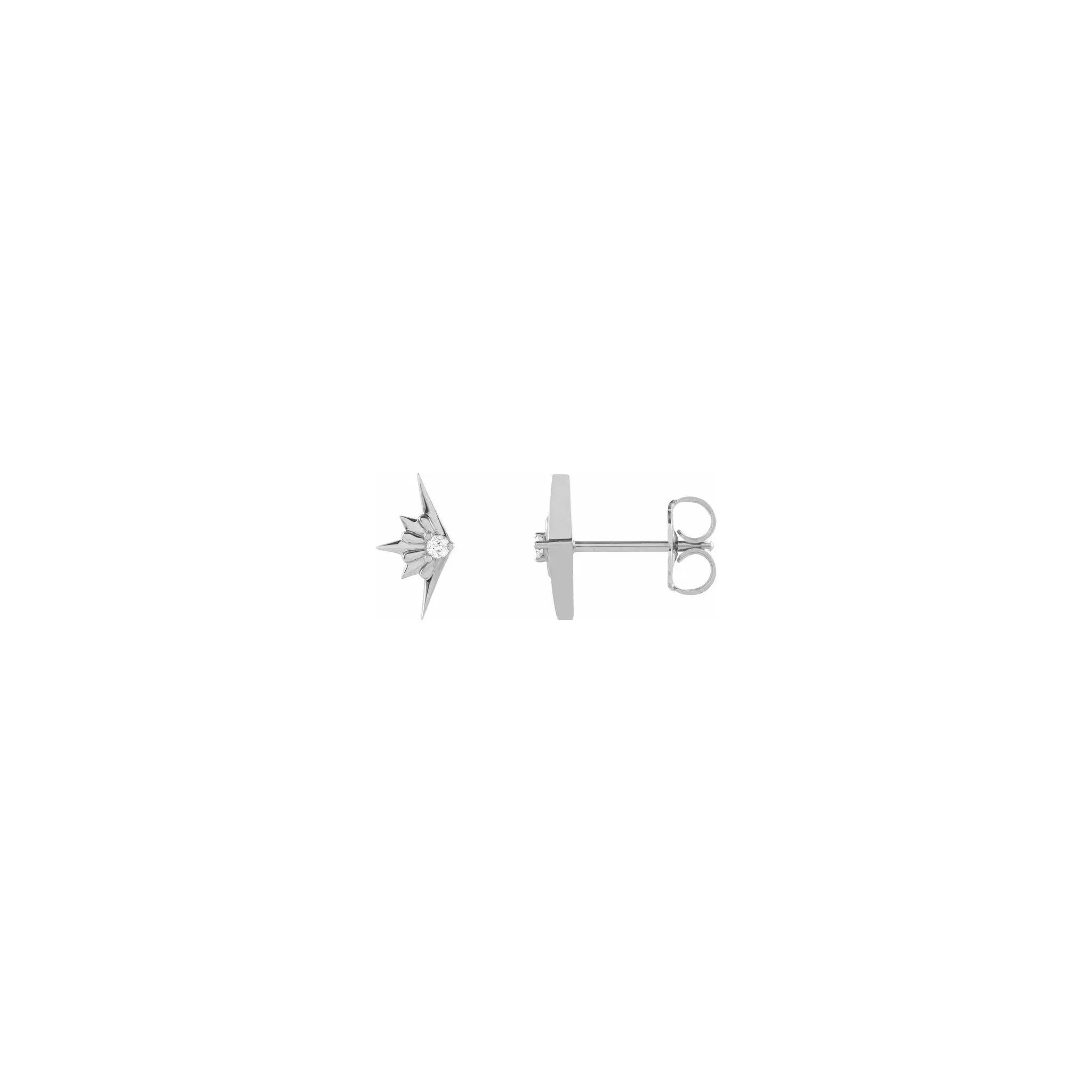 Diamond Starburst Stud Earrings