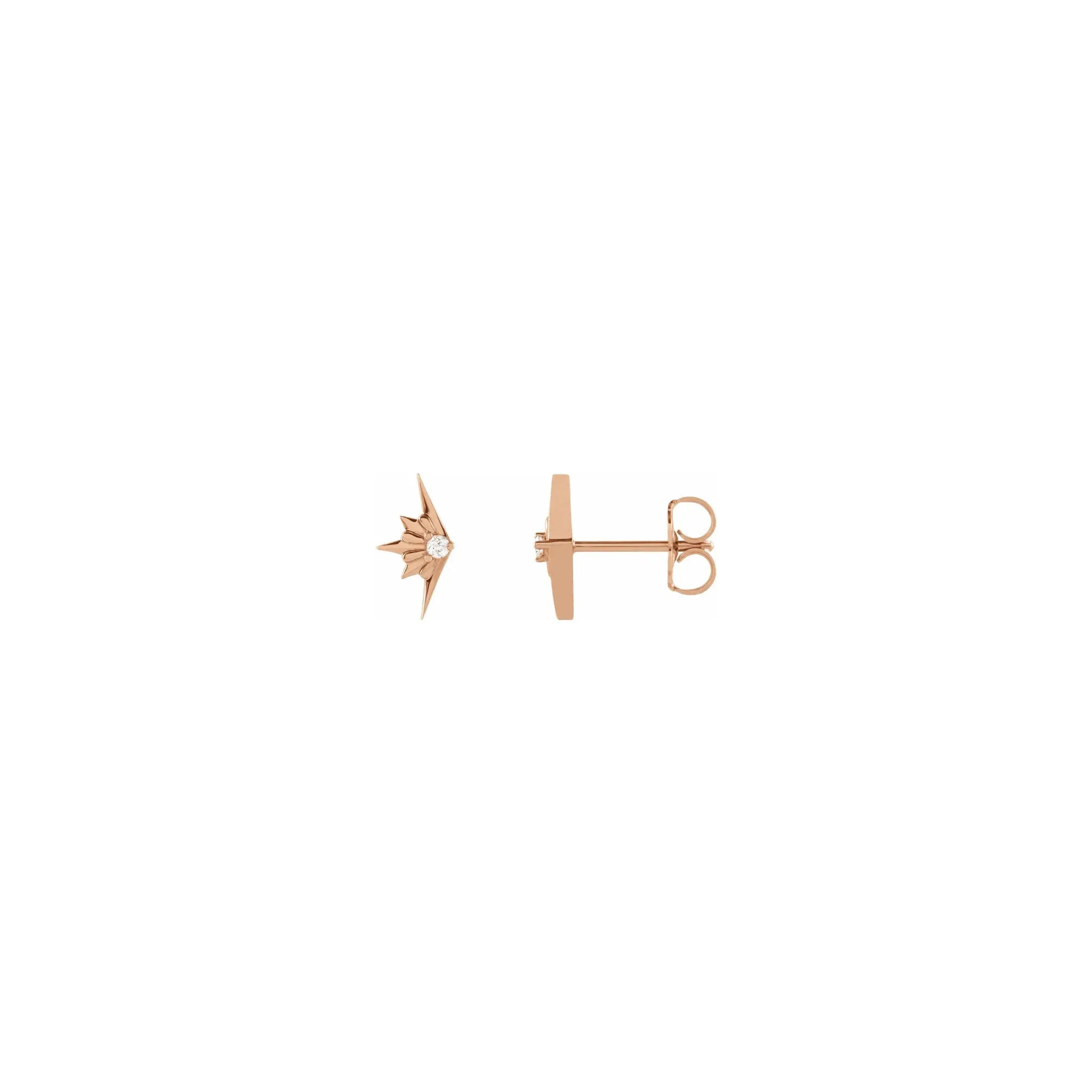 Diamond Starburst Stud Earrings