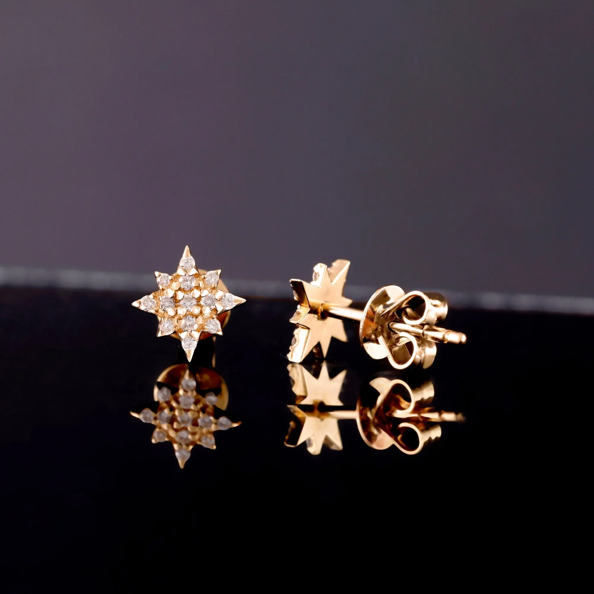 Diamond Starburst Studs, Noelle