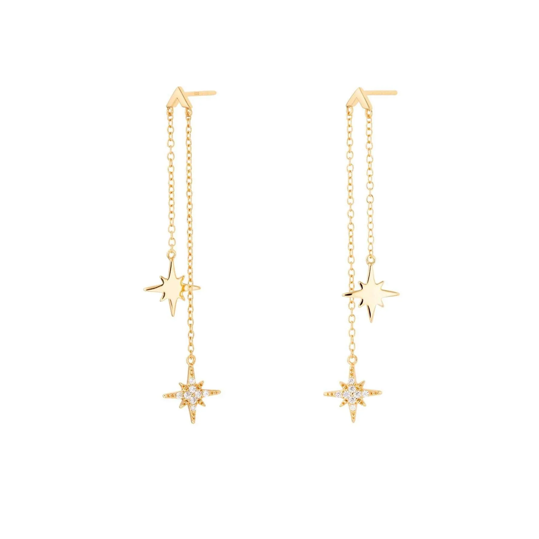 Double Drop Starburst Earrings by Scream Pretty