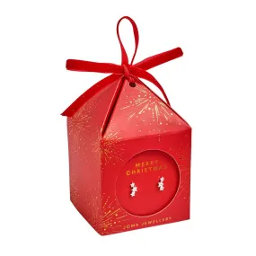 Earring Bauble Merry Christmas Silver-plated
