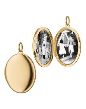 Engravable Locket Charm - Yellow Gold