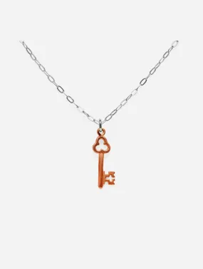 Fairtrade Rose Gold Key Pendant Necklace | 9ct