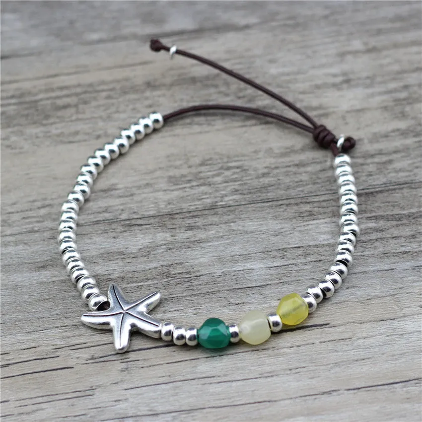 Fashion Jewelry Cute Romantic Adjustable Starfish Anklet For Women