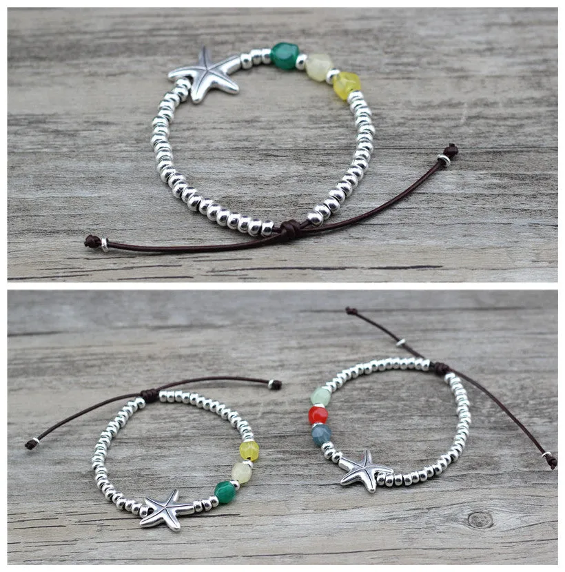 Fashion Jewelry Cute Romantic Adjustable Starfish Anklet For Women