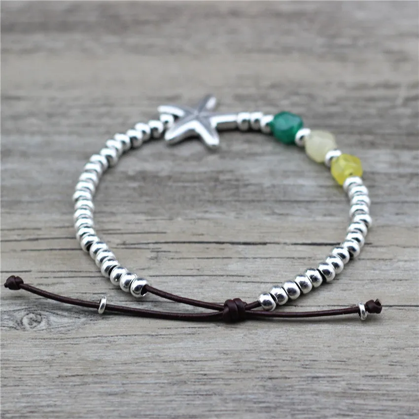 Fashion Jewelry Cute Romantic Adjustable Starfish Anklet For Women