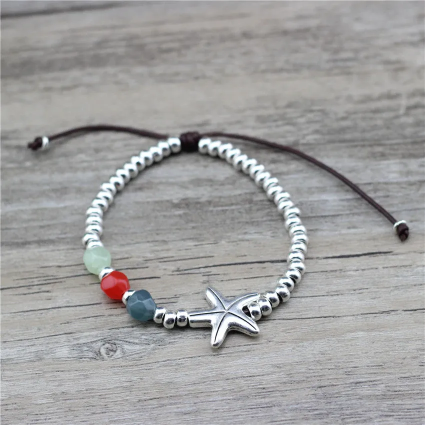 Fashion Jewelry Cute Romantic Adjustable Starfish Anklet For Women