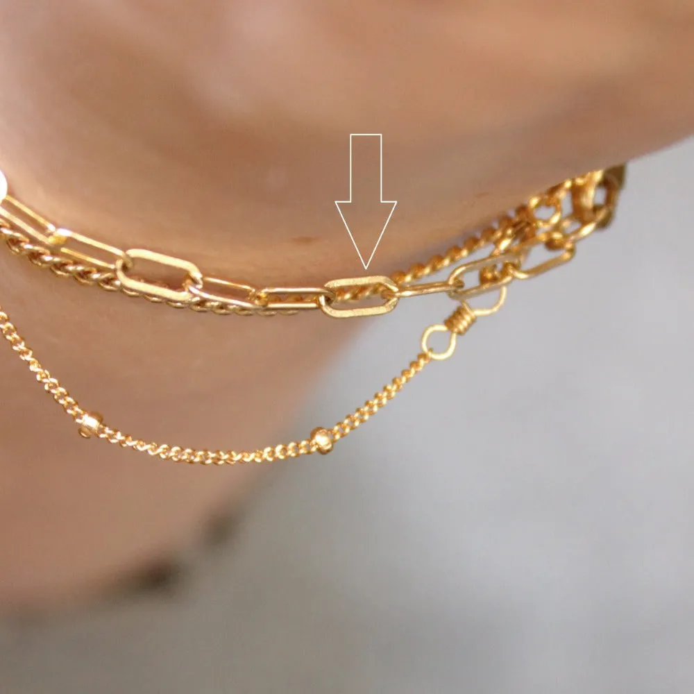 Fine Paperclip Chain Bracelet
