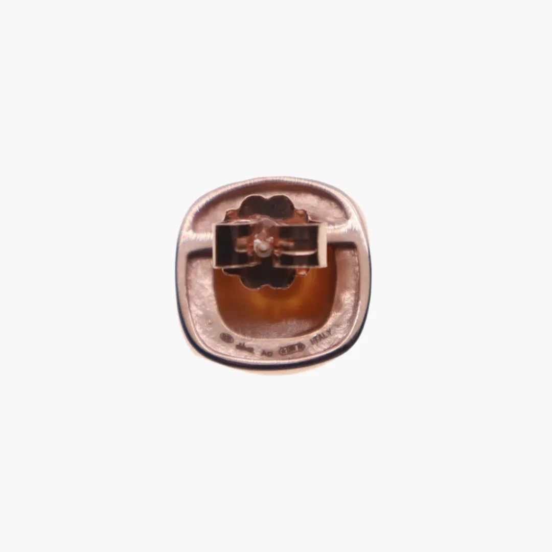 Flower Cameo Square Stud Earrings