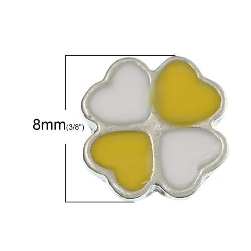 Flower Floating Charms For Glass Living Memory Lockets
