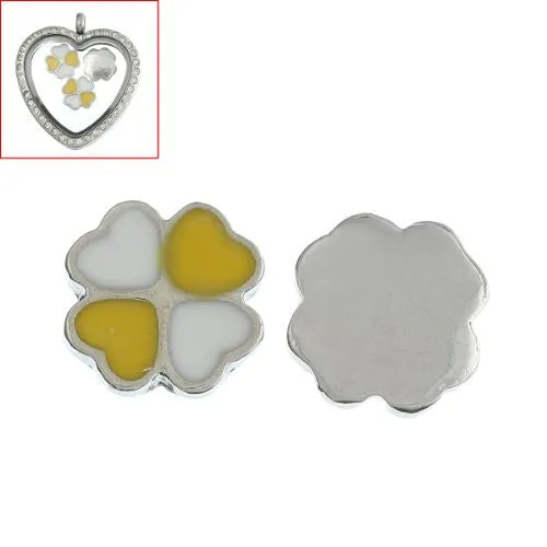 Flower Floating Charms For Glass Living Memory Lockets