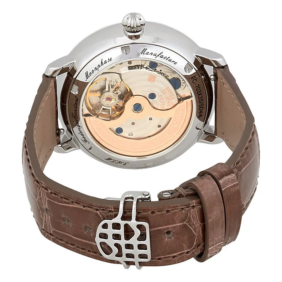 Frederique Constant Manufacture Slimline Moonphase Silver Dial Automatic Men's Watch FC-703SD3SD6