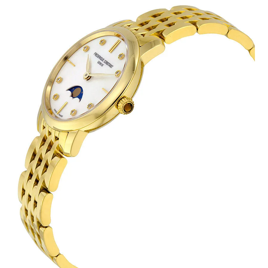 Frederique Constant Slimline Moonphase Mother of Pearl Dial Ladies Watch FC-206MPWD1S5B