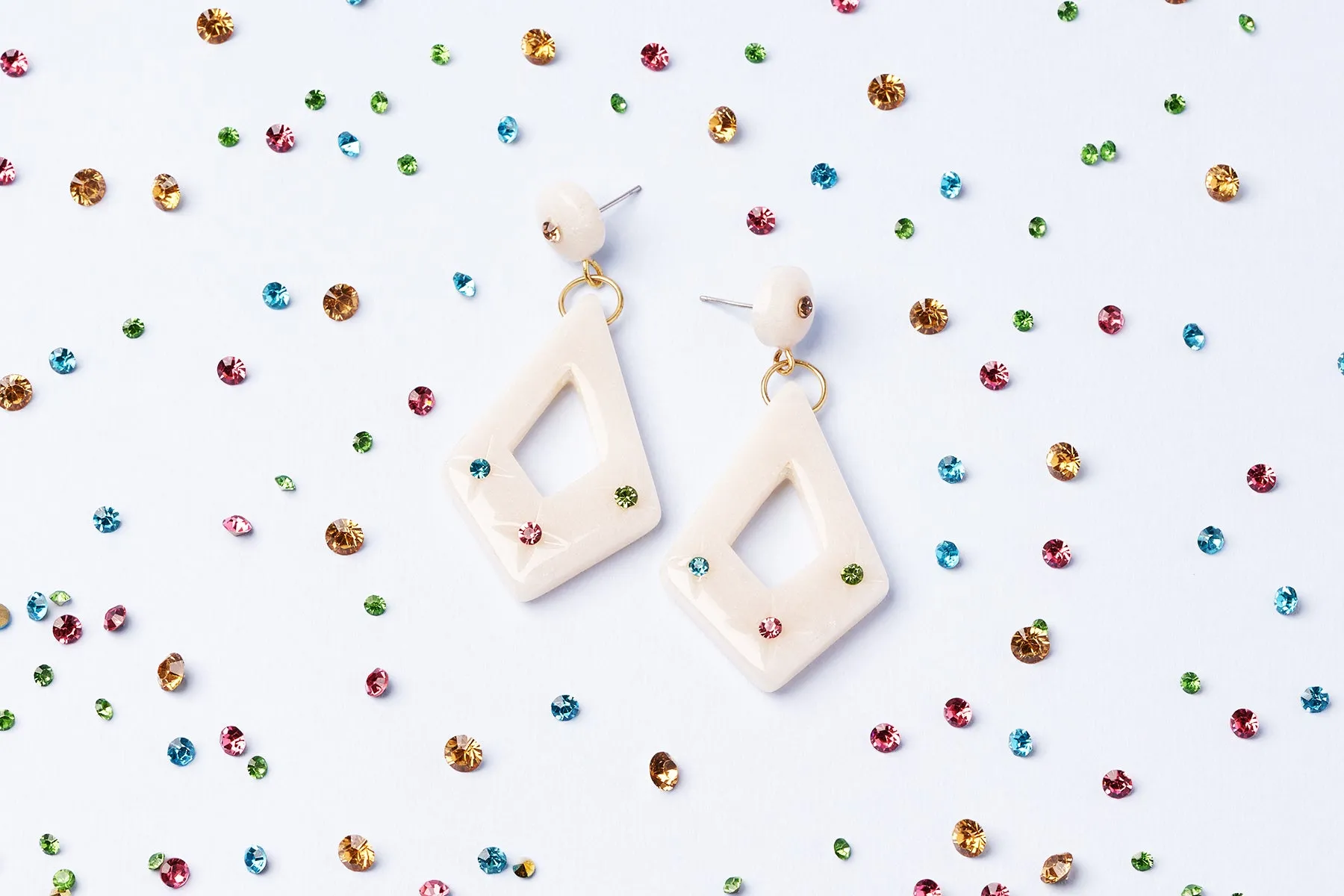 Frosted Gems Drop Earrings
