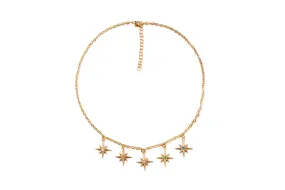Gems Starburst Necklace Gold