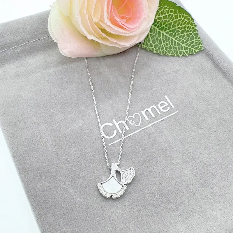 Gingko Leaf Mother of Pearl Necklace