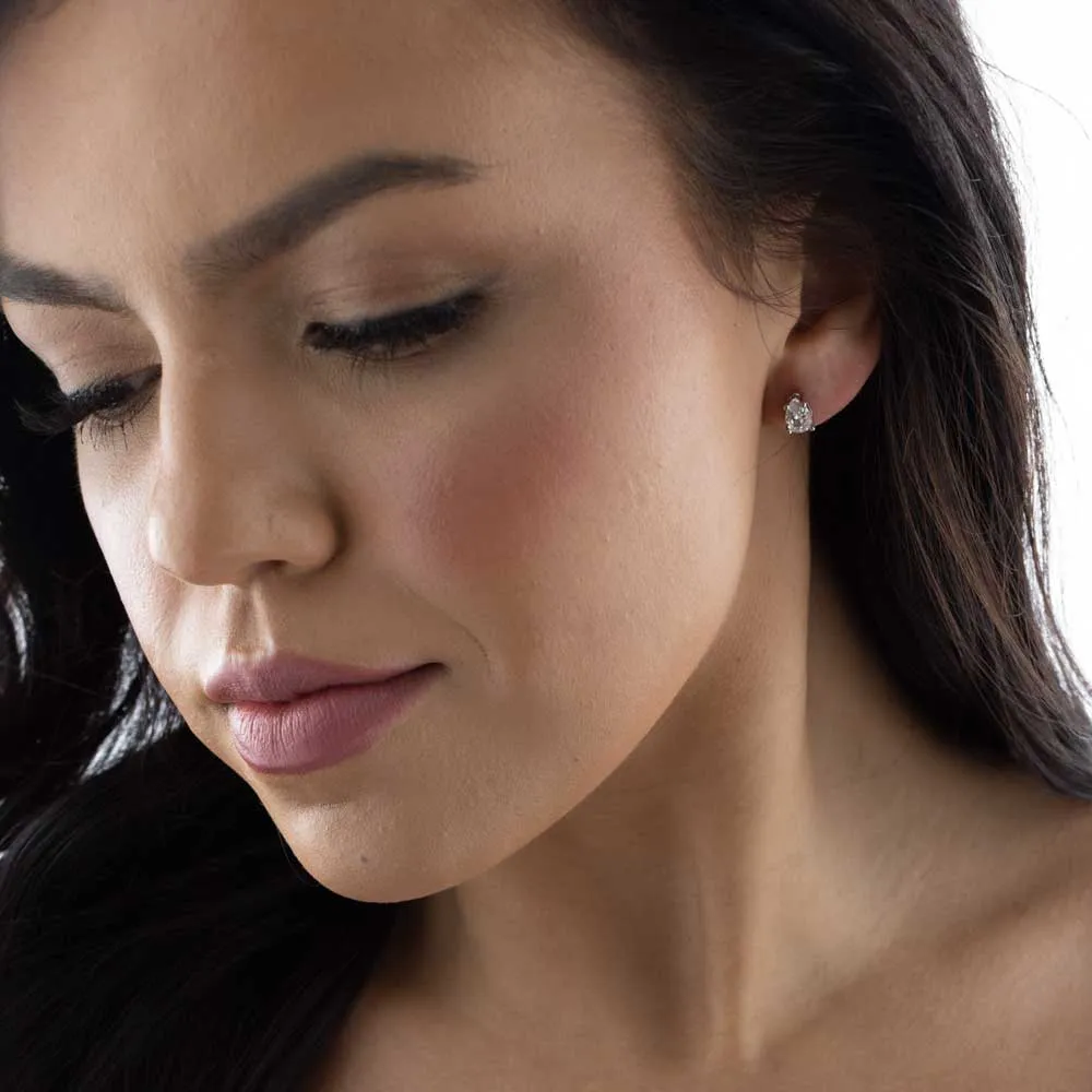 Glistening Ice Crystal Post Earrings