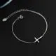 Glossy Cross Charm Bracelet - Sterling Silver