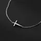 Glossy Cross Charm Bracelet - Sterling Silver