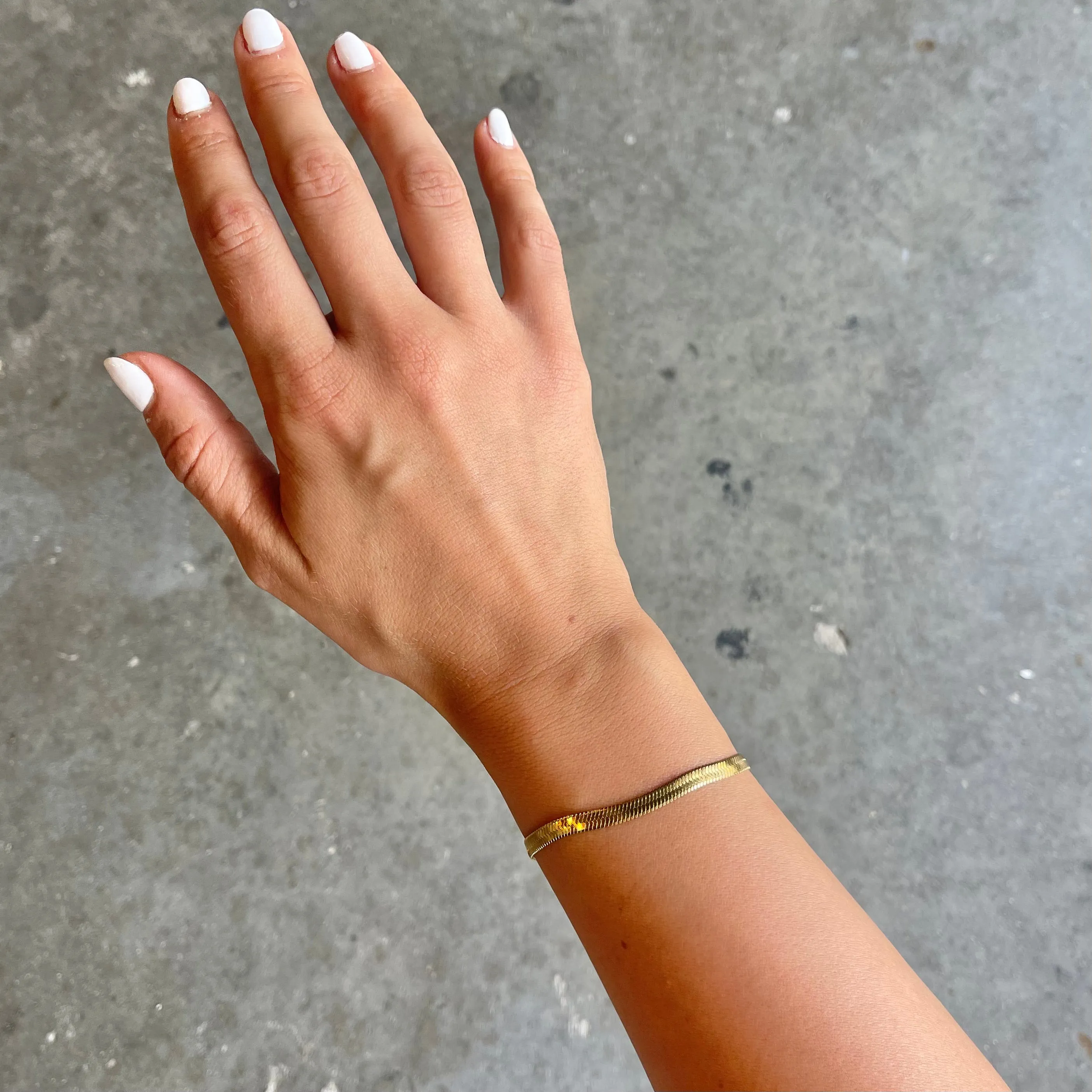 Gold Herringbone Bracelet