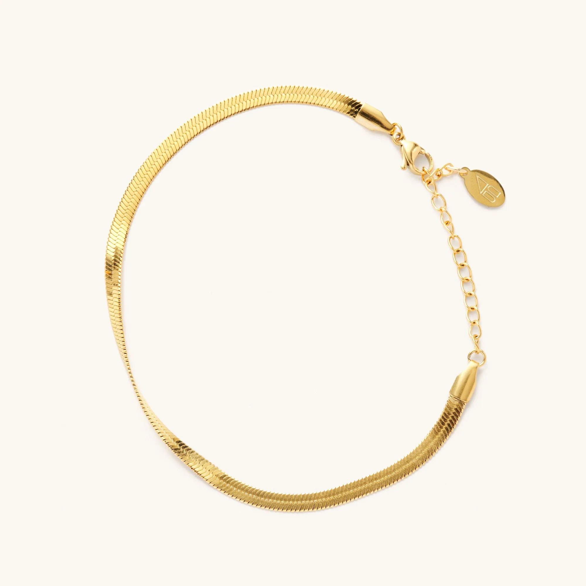 Gold Herringbone Bracelet