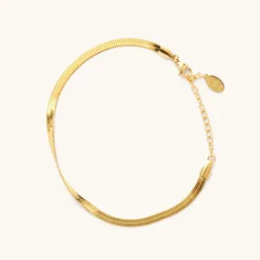Gold Herringbone Bracelet