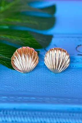 Gold Seashell Earrings