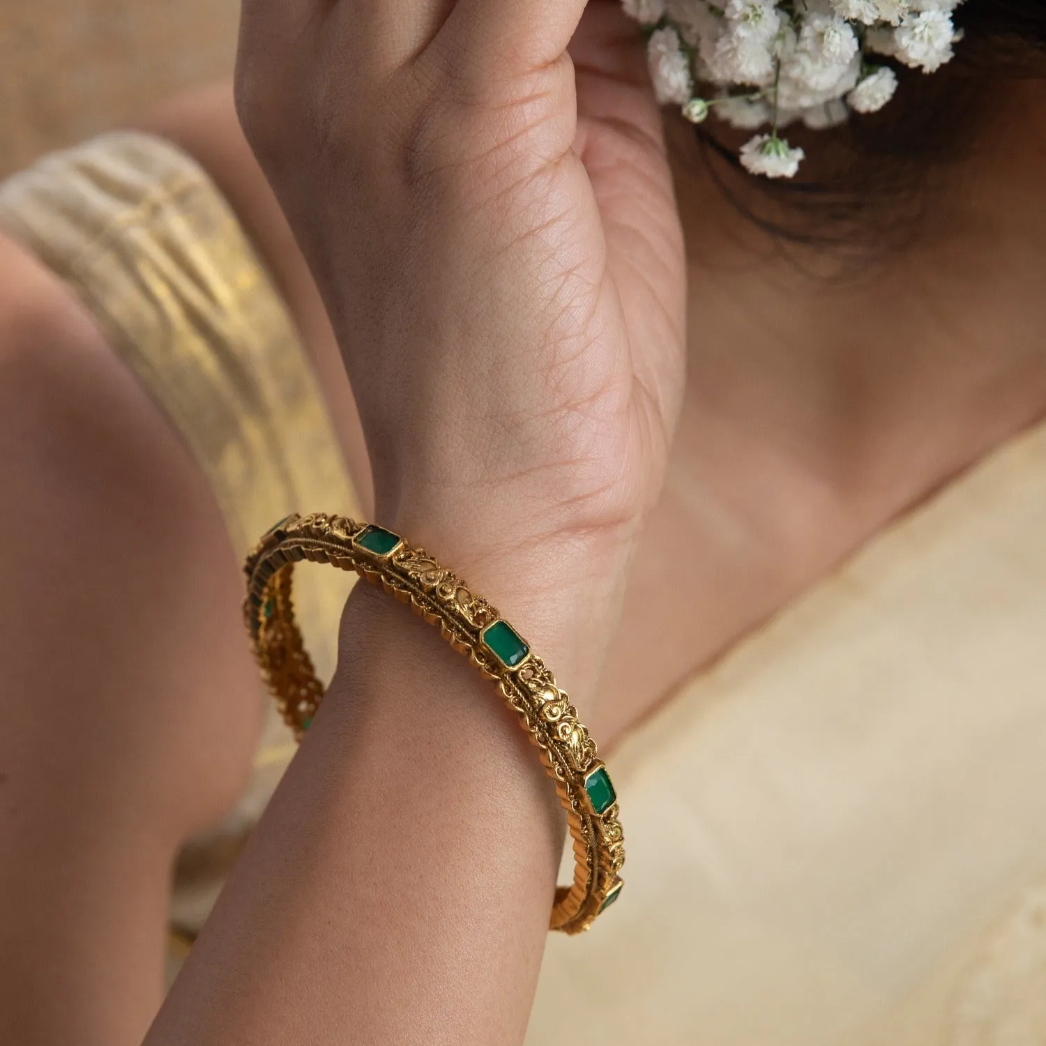Hamsini Antique Bangles