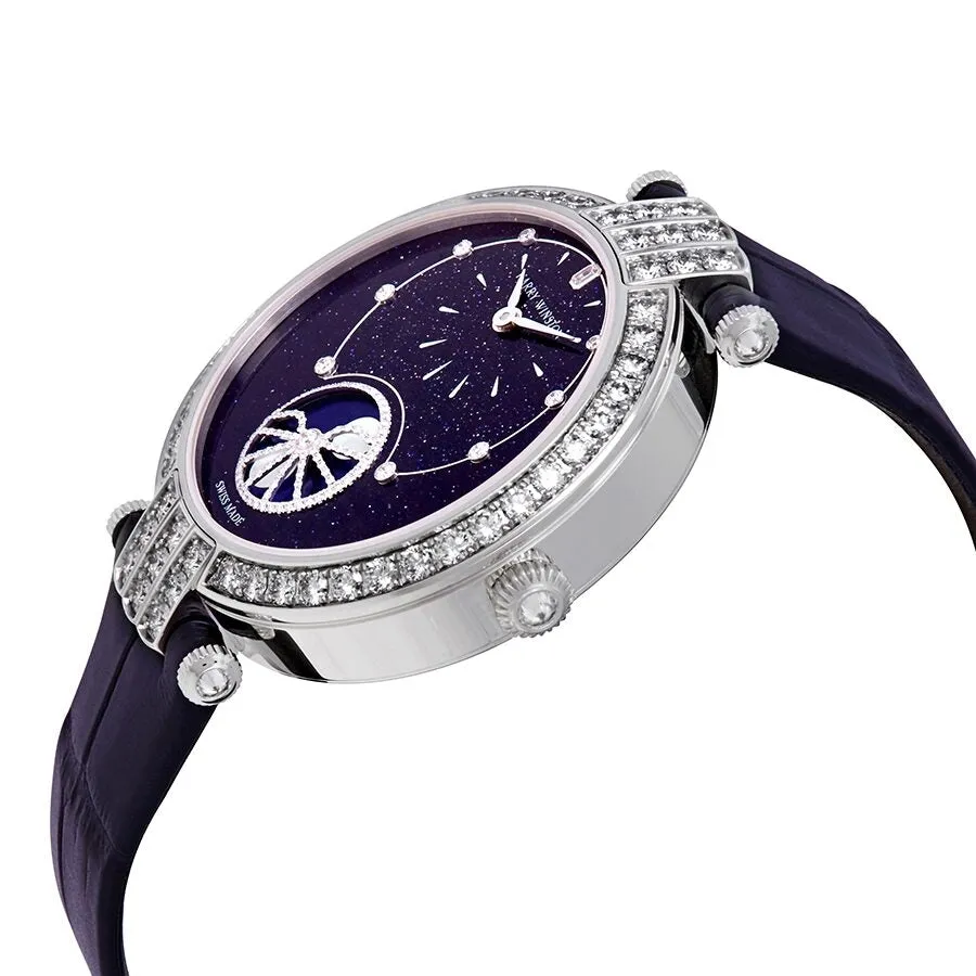 Harry Winston Premier Precious Blue Aventurine Dial Ladies Diamond Watch PRNAMP36WW001