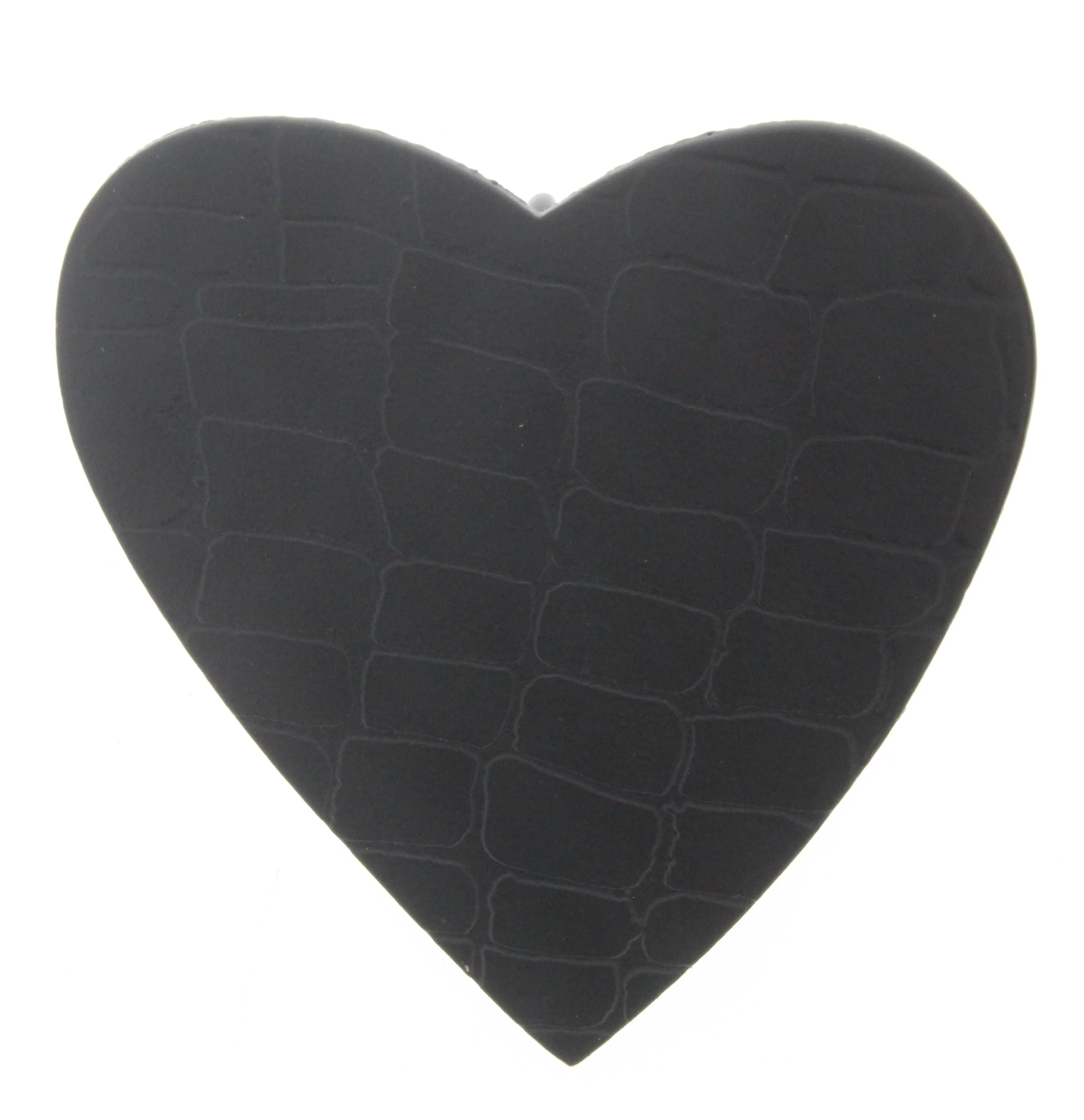 Hide Pattern Heart Pendant w/Ring, ea