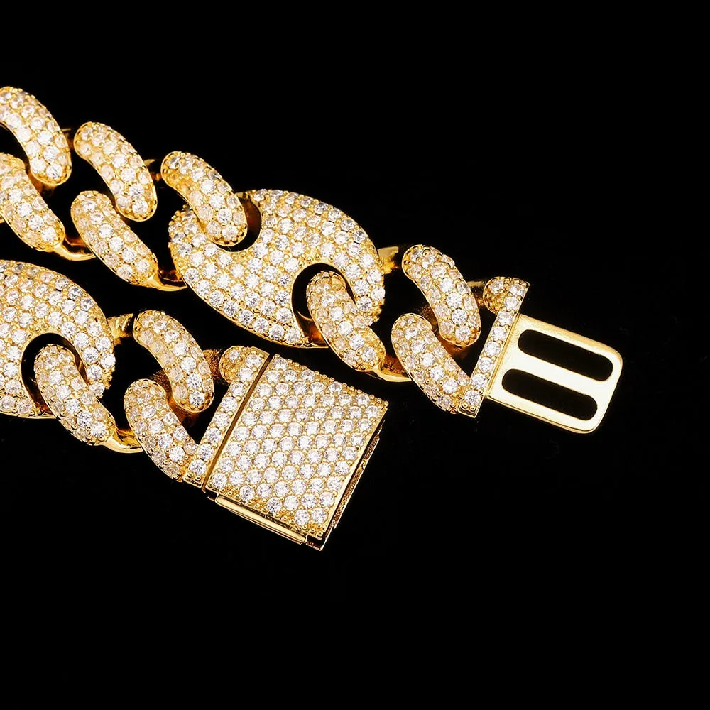 High Quality 5A New 18mm Miami Cuban Bracelet Chain Men