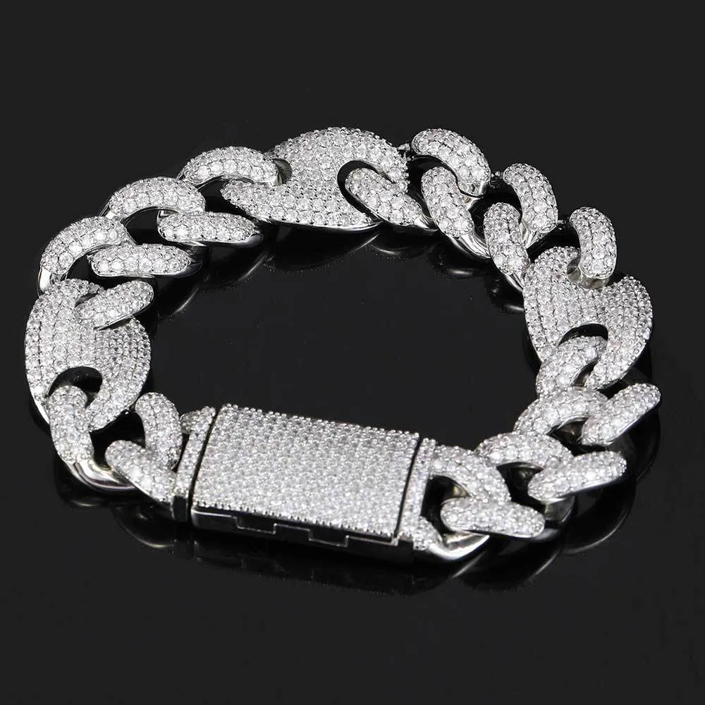High Quality 5A New 18mm Miami Cuban Bracelet Chain Men