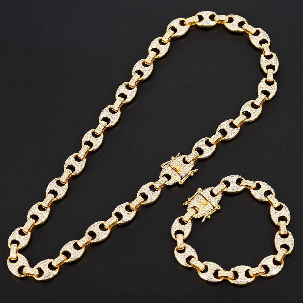 Hip Hop Necklaces Miami Iced Out Cuban Chain