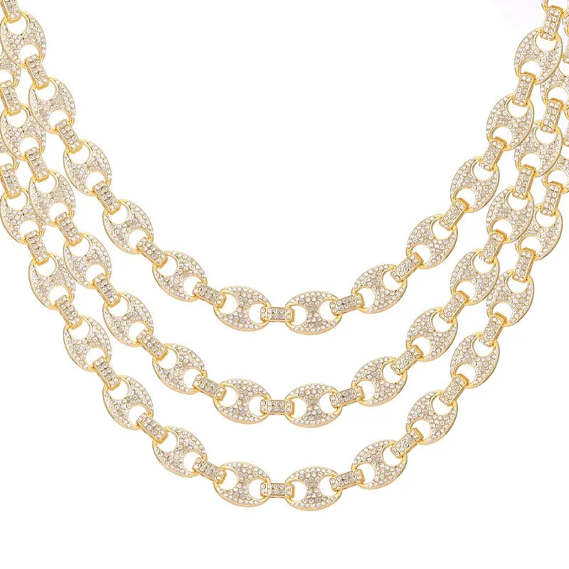 Hip Hop Necklaces Miami Iced Out Cuban Chain
