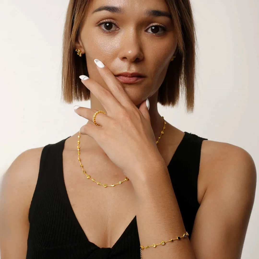 Honeycomb Honey Chain Bracelet Life With MaK’s Honeycomb Bee Kind Jewelry Collection