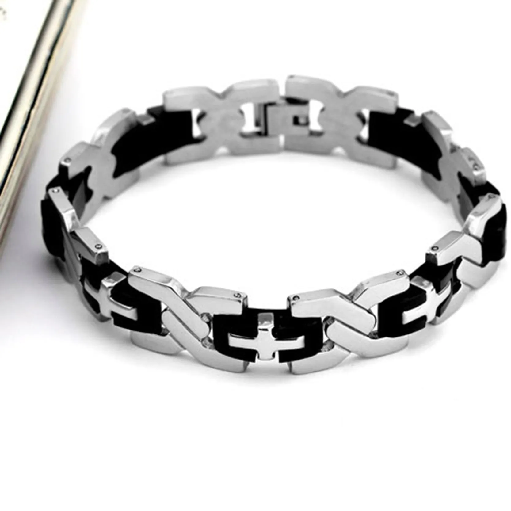Hot Sale Bracelets Mens Stainless Steel Bracelets & Bangles Men Jewelry Christmas Gift
