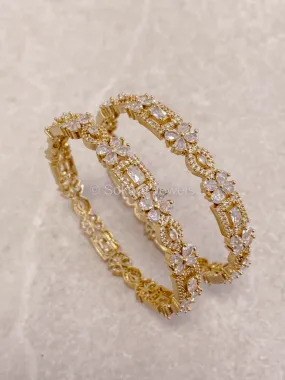 Intricate Detailed Crystal Bangles