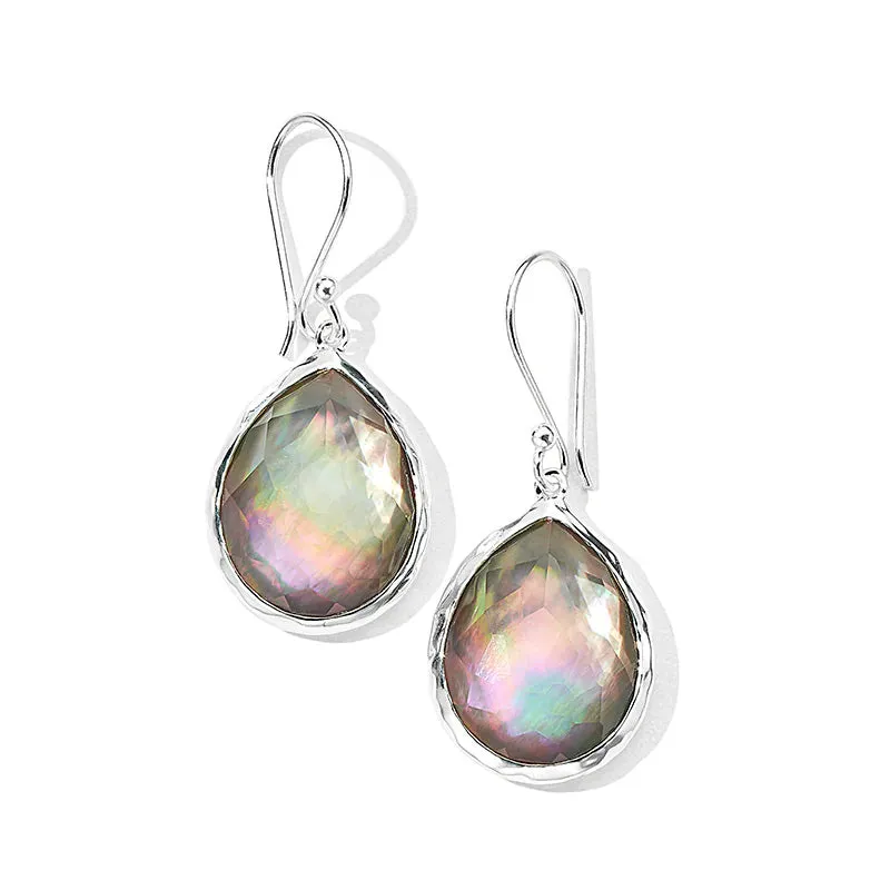 IPPOLITA Teardrop Sterling Silver Earrings in Black Shell - ROCK CANDY